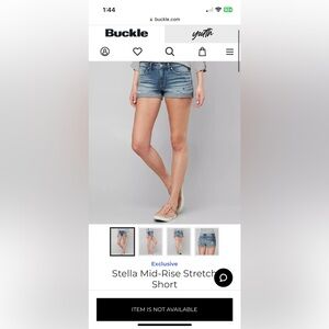 BKE Stella Mid-Rise Stretch Short